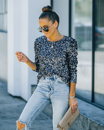 On Point Sequin Blouse