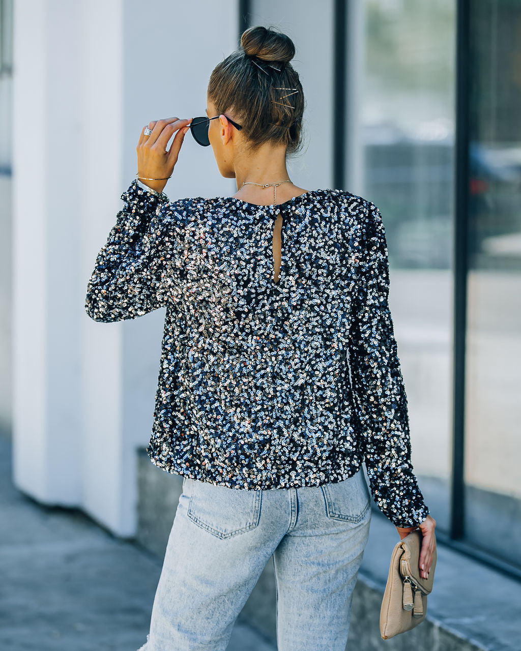 On Point Sequin Blouse