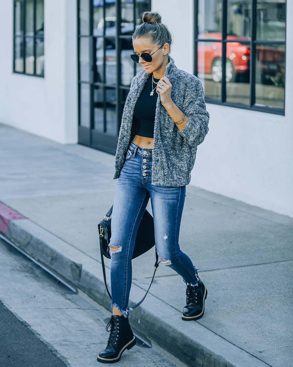 Gavyn Soft Knit Jacket - Heather Charcoal