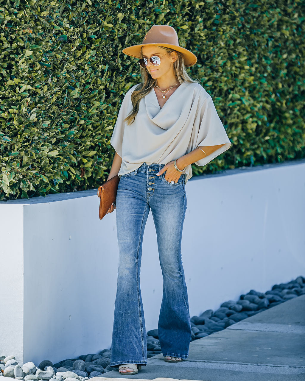 Marcos High Rise Flare Denim