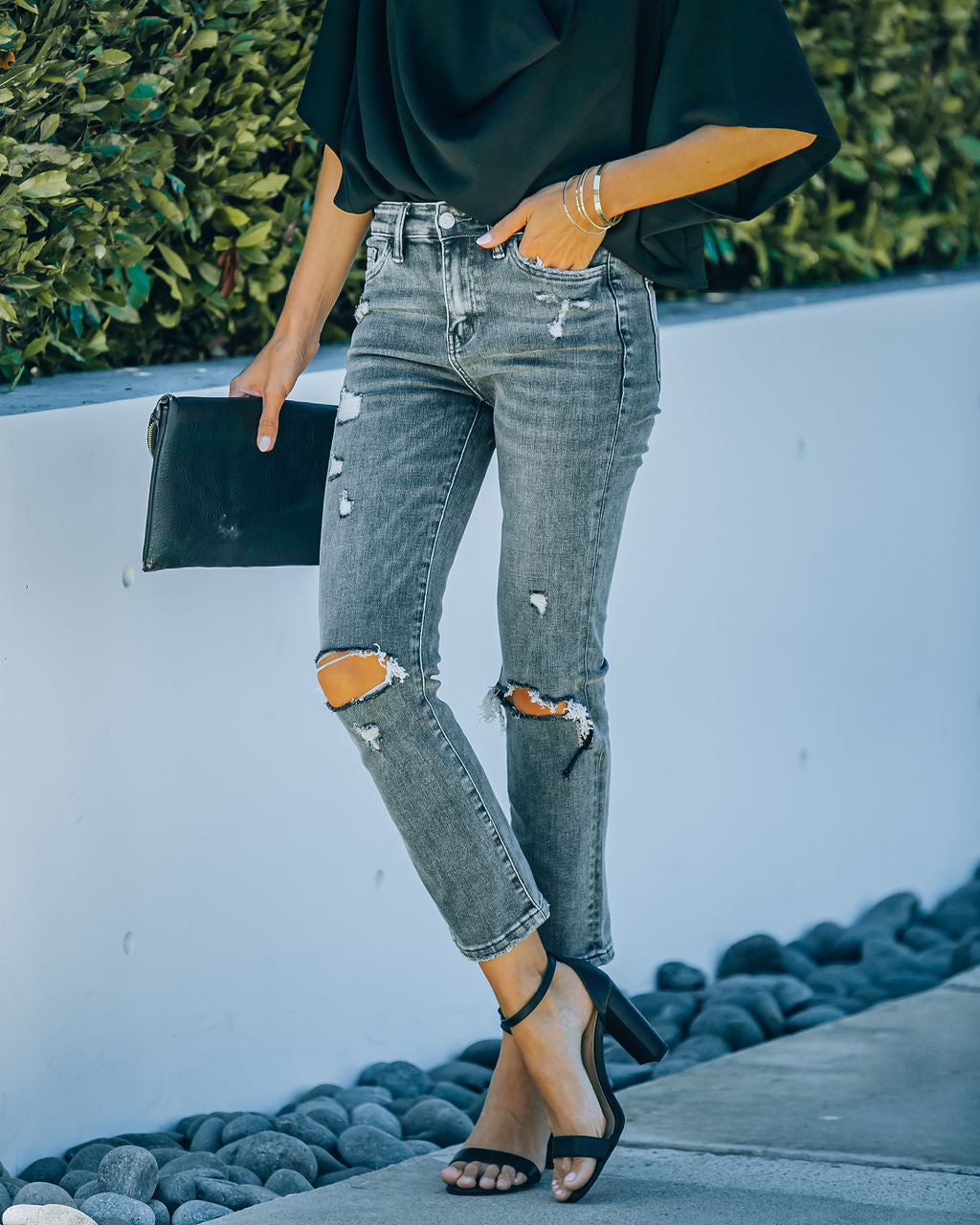 Victoria High Rise Straight Leg Denim