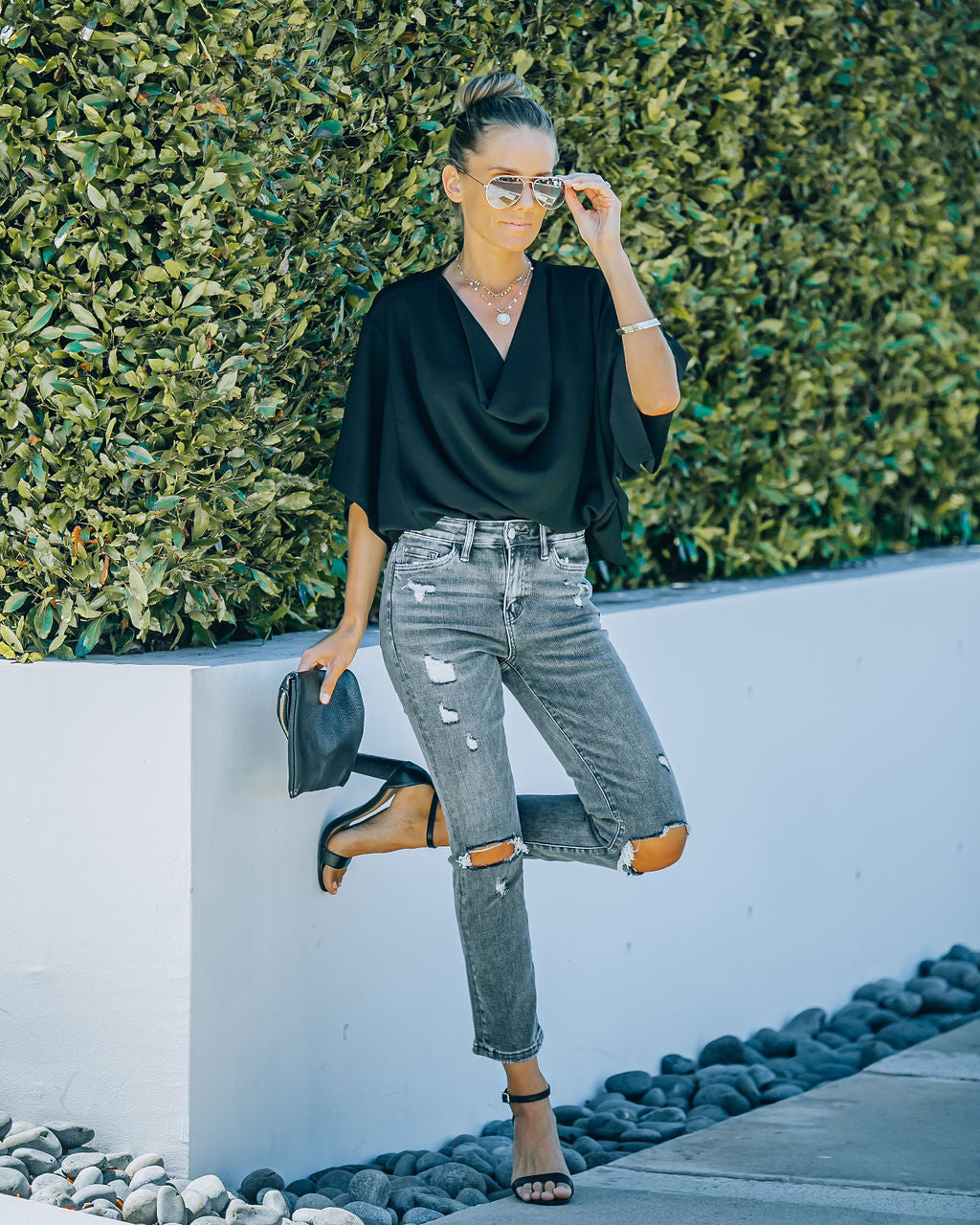 Victoria High Rise Straight Leg Denim