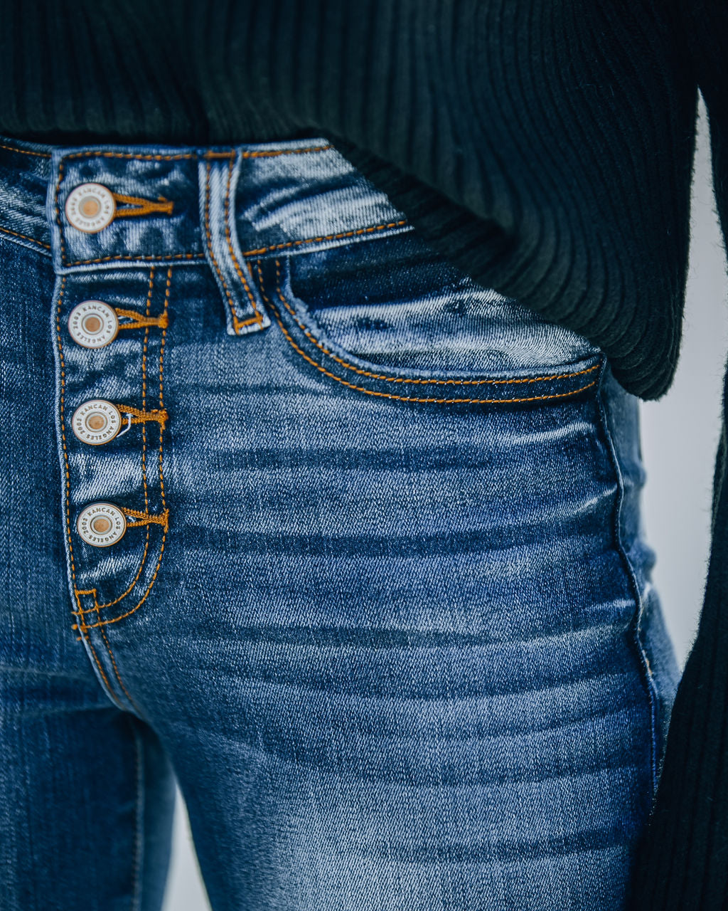 Gemma High Rise Distressed Skinny