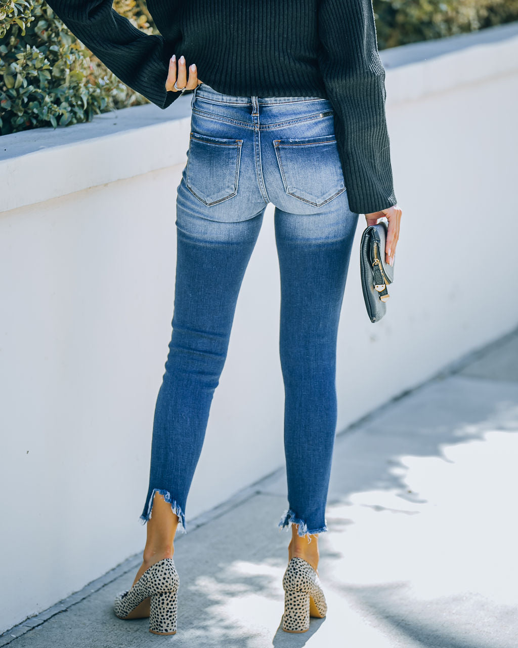 Gemma High Rise Distressed Skinny