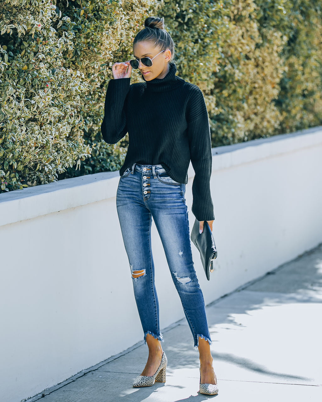 Gemma High Rise Distressed Skinny