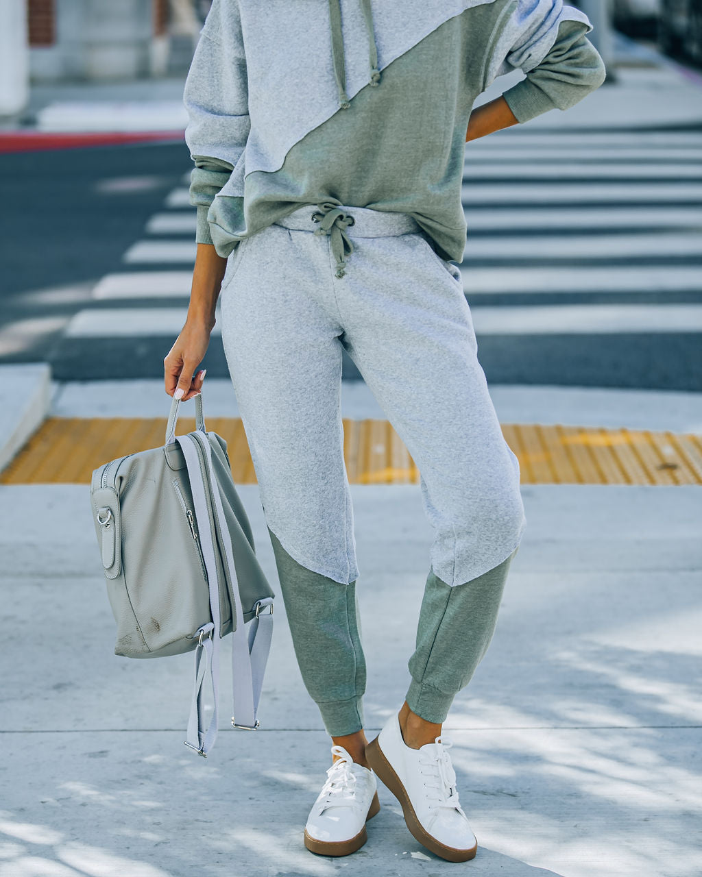 Owen Cotton Blend Pocketed Colorblock Joggers