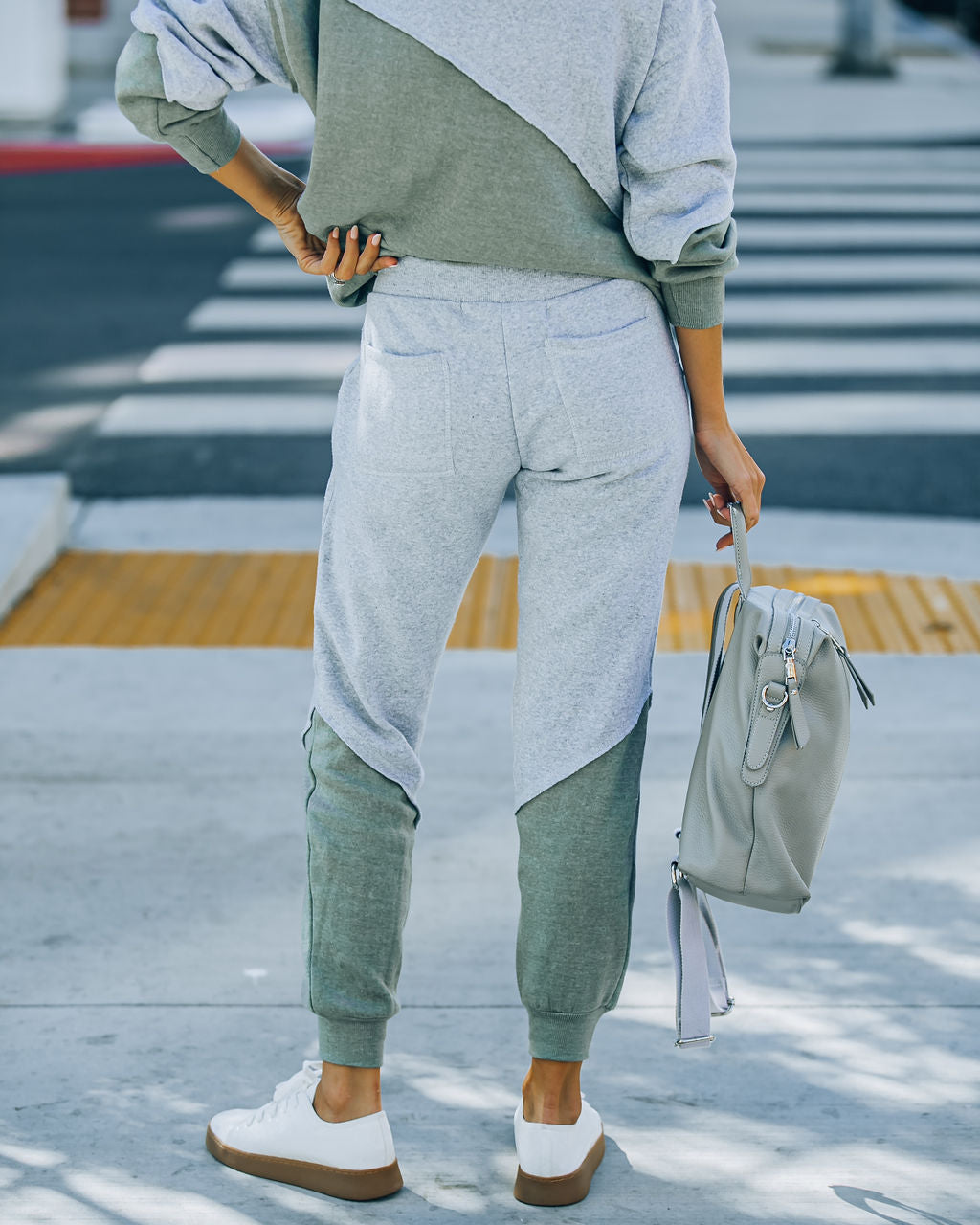 Owen Cotton Blend Pocketed Colorblock Joggers