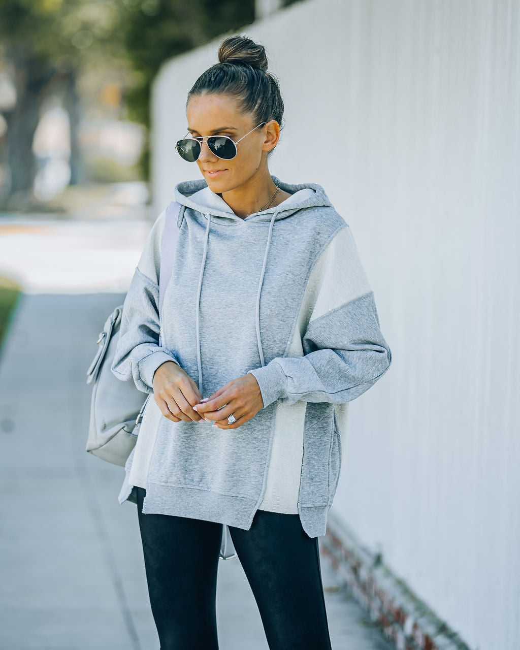 Kyrie Cotton Blend Hoodie - Heather Grey