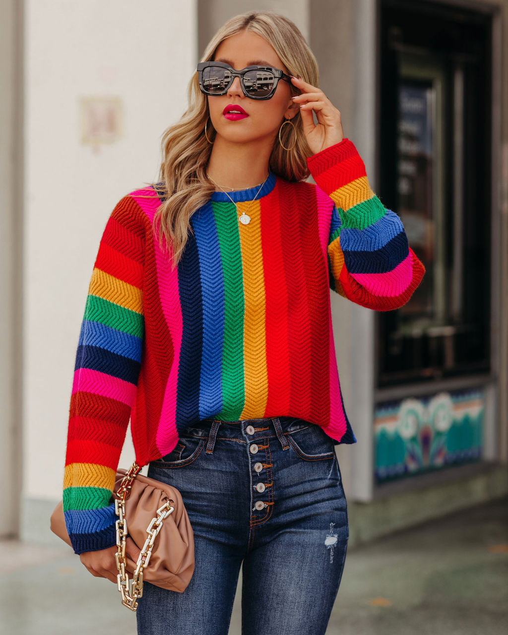 Fill With Colors Striped Knit Sweater