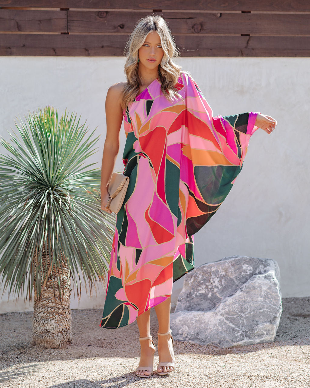 Finesse One Shoulder Asymmetrical Dress