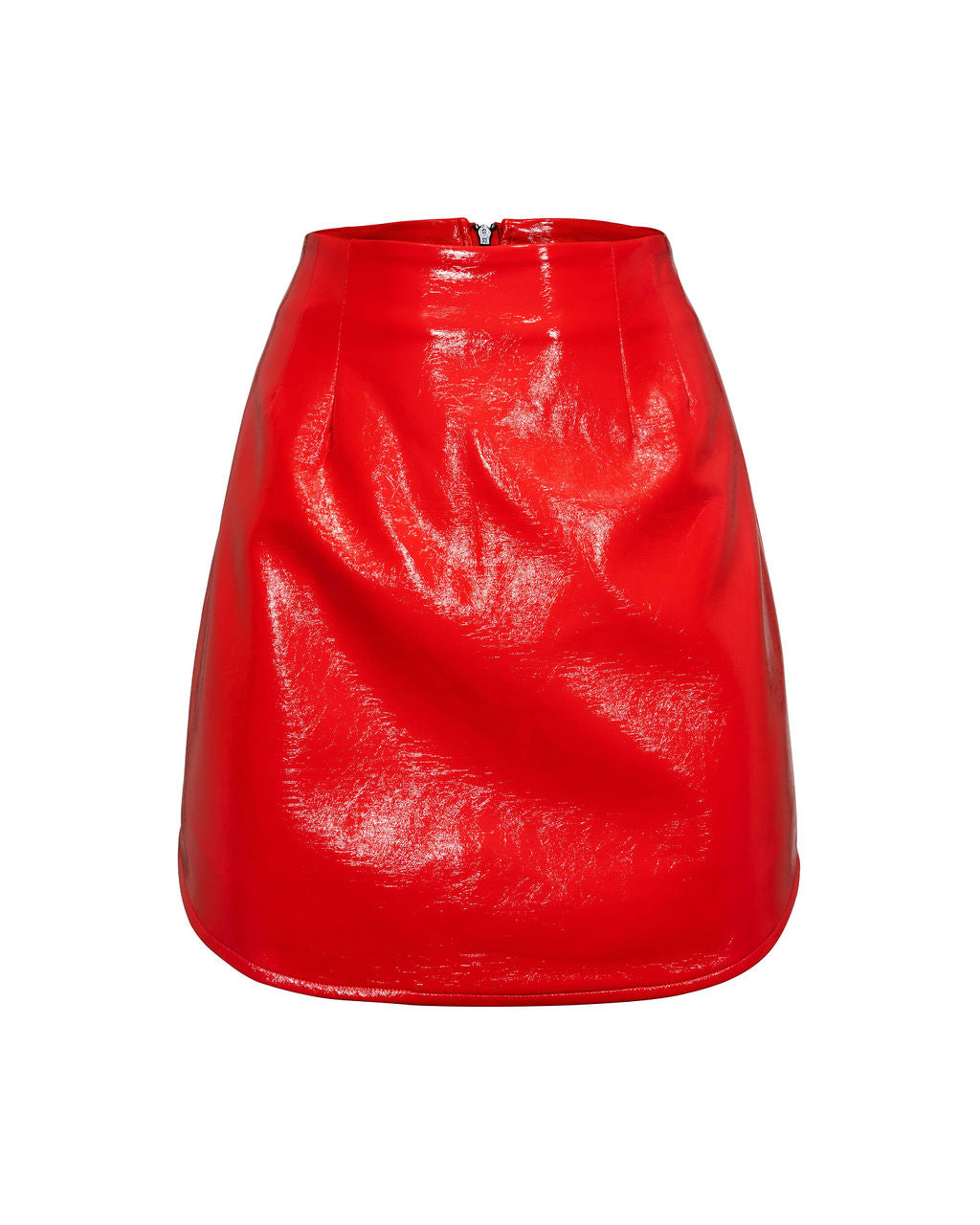 Giselle Patent Leather Mini Skirt - Poppy Red