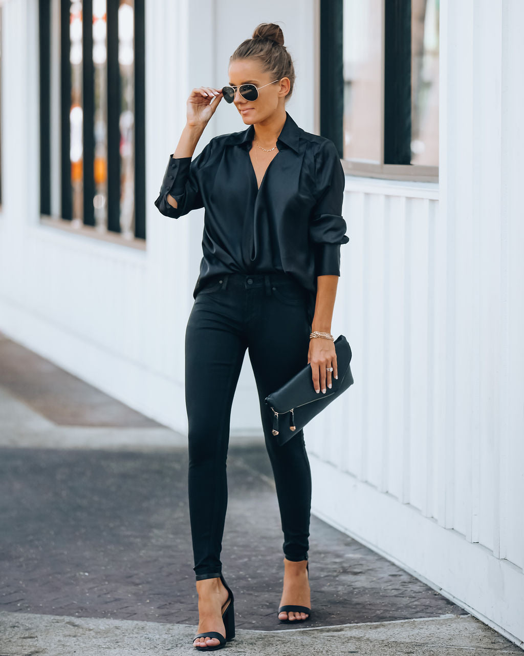 Night Out Mid Rise Coated Skinny