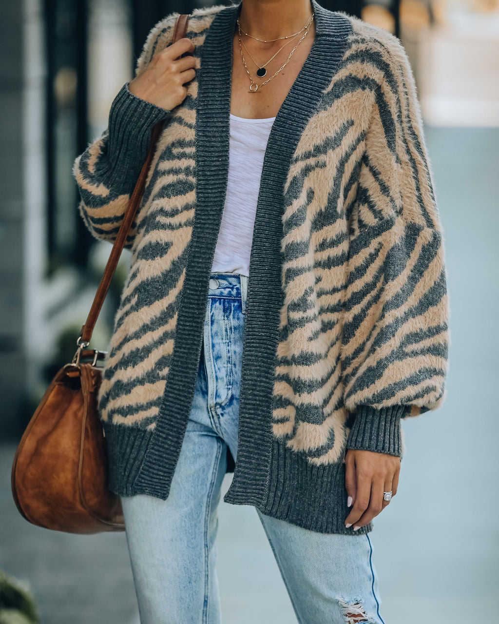 Marlene Knit Zebra Cardigan
