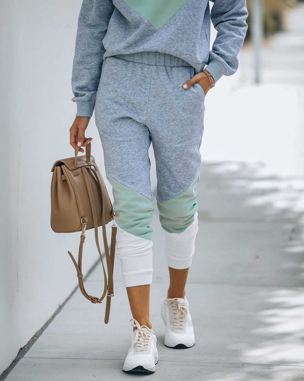 Penn Cotton Blend Pocketed Chevron Joggers