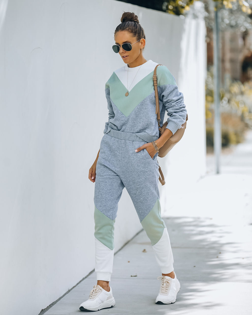 Penn Cotton Blend Pocketed Chevron Joggers