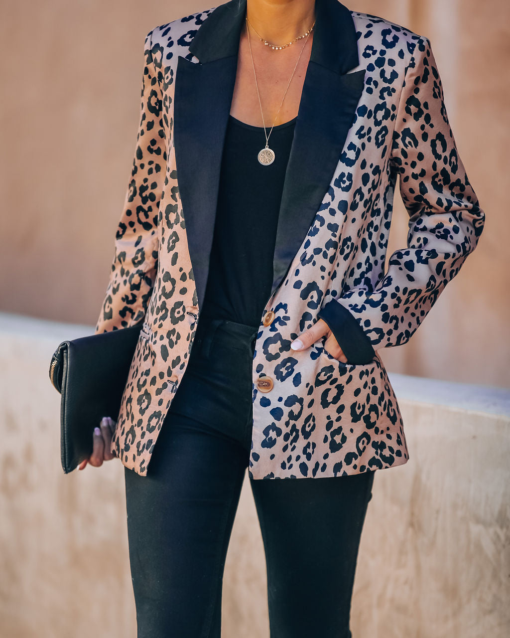 Kryptonite Pocketed Leopard Blazer