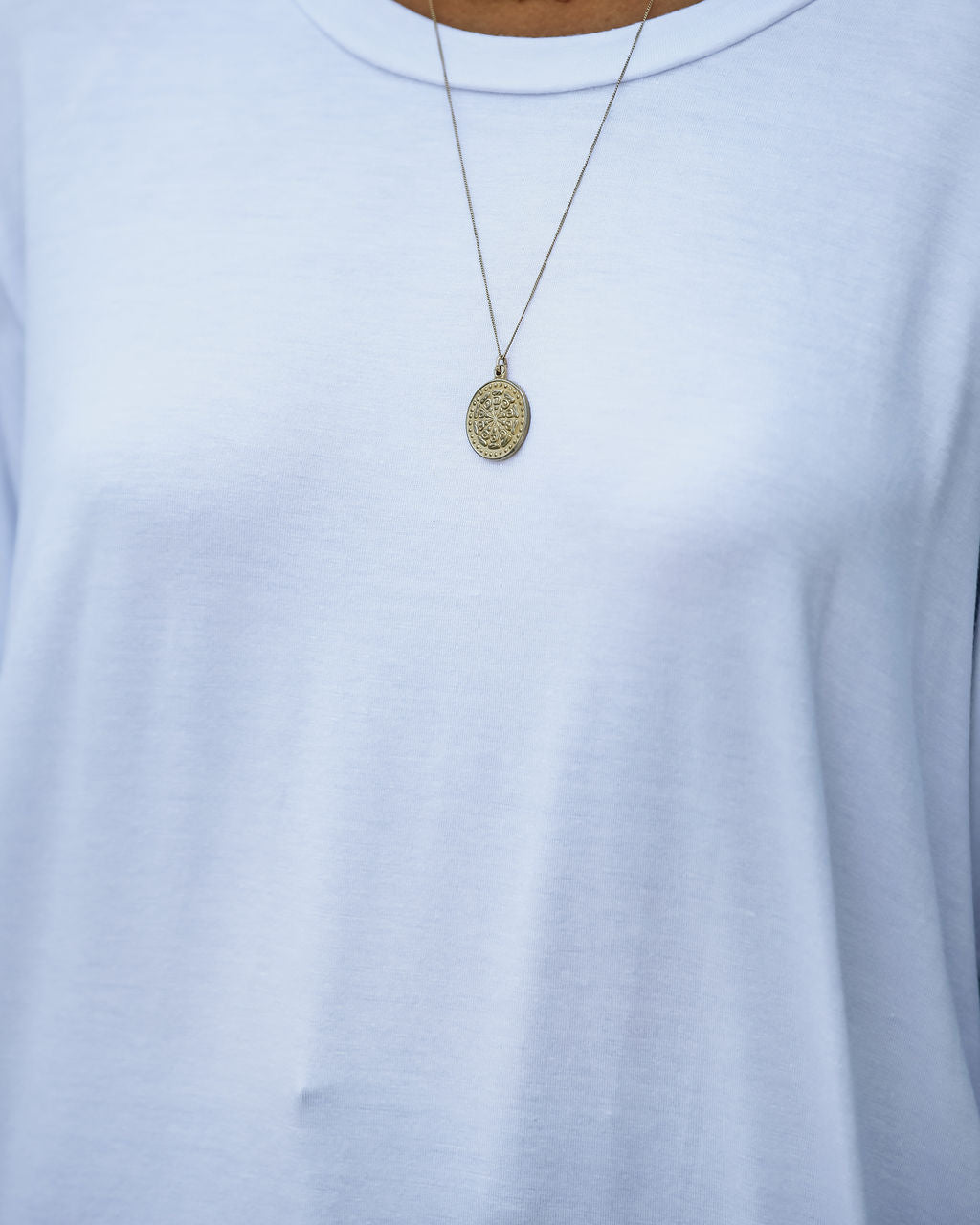 Logan 3/4 Sleeve Tee - White