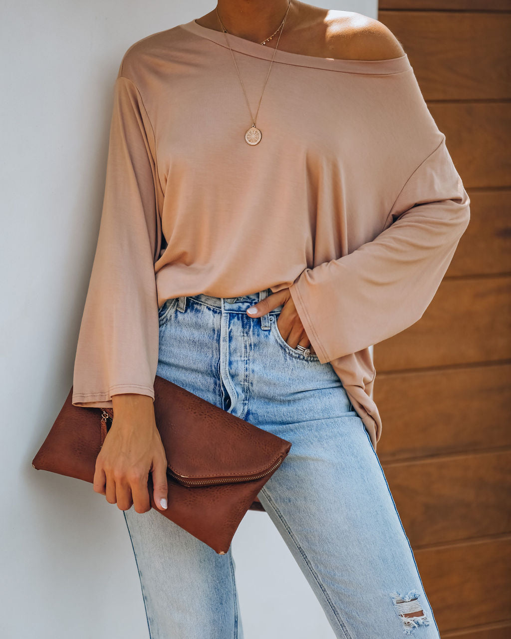 Logan 3/4 Sleeve Tee - Clay