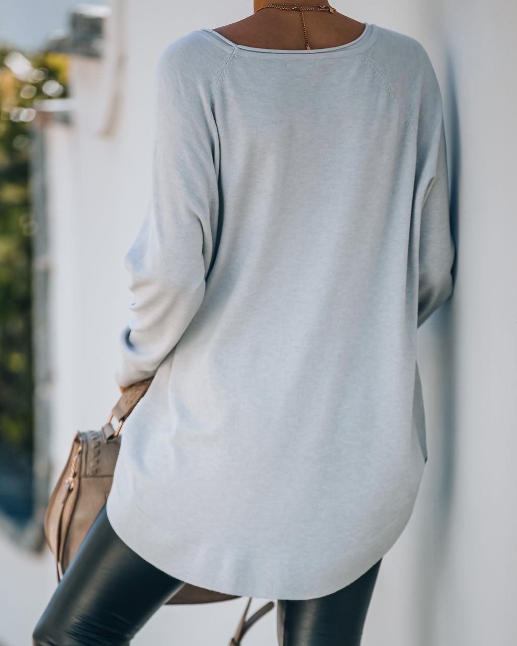 Leandra Knit Tunic Sweater - Cool Grey