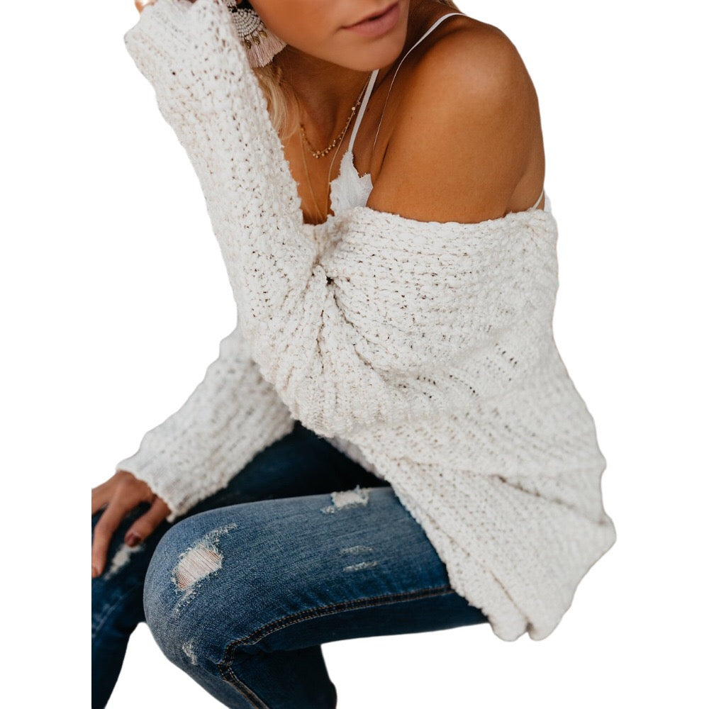 Sealed With A Bow Chunky Knit Sweater - Ivory
