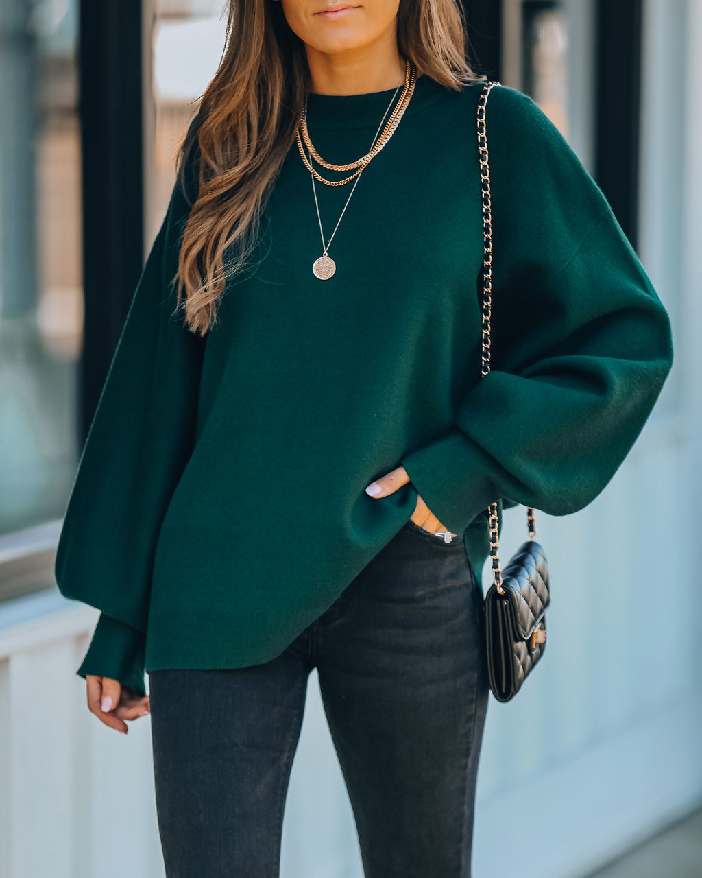 Lexa Knit Sweater - Hunter Green