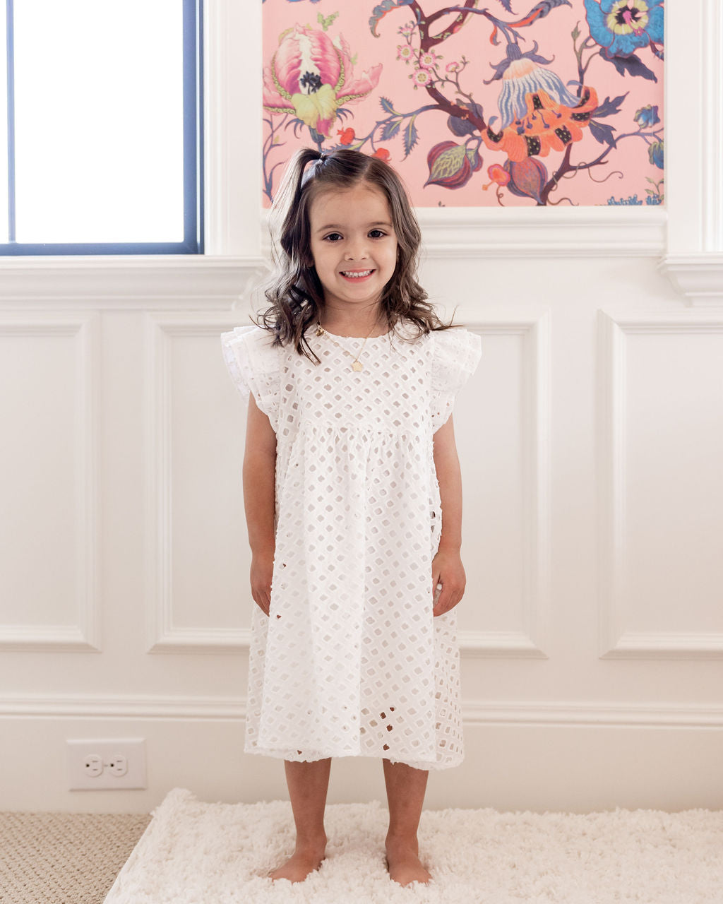 Mini - Hart Cotton Eyelet Babydoll Dress