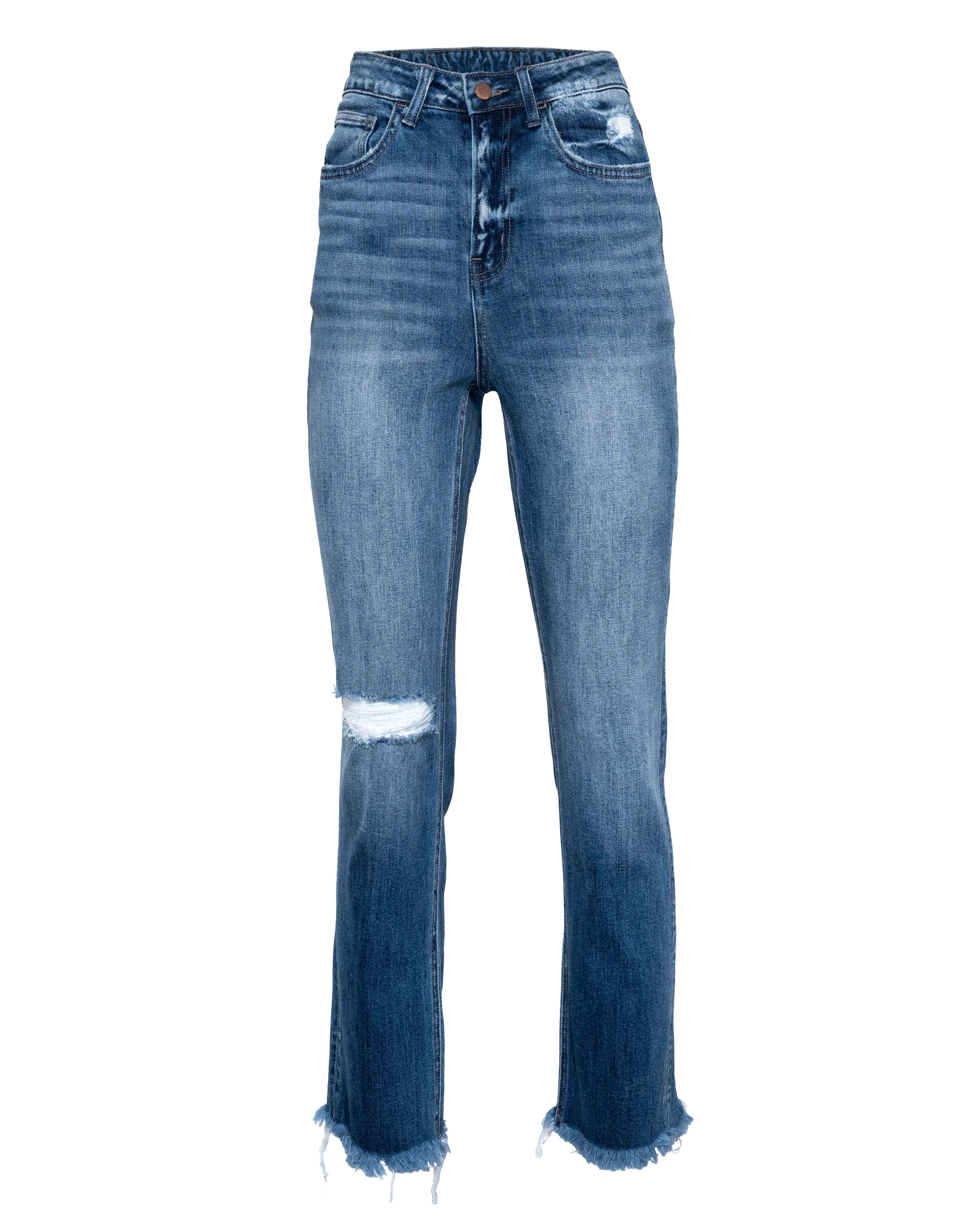 Kourt High Rise Straight Leg Denim - Dark Wash