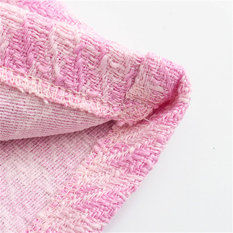 Gracie Pocketed High Rise Frayed Tweed Shorts - Pink