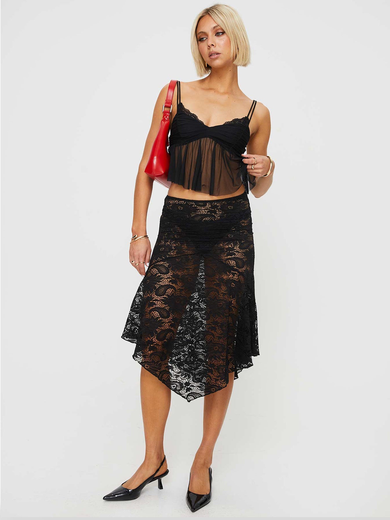 Gratitude Satin Crop Babydoll Tank - Cinnamon