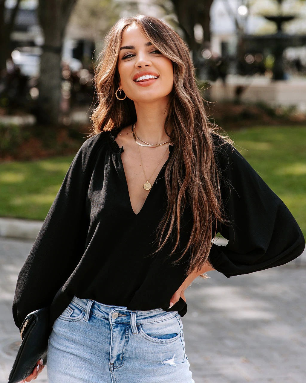 Sheer Bliss Peasant Blouse