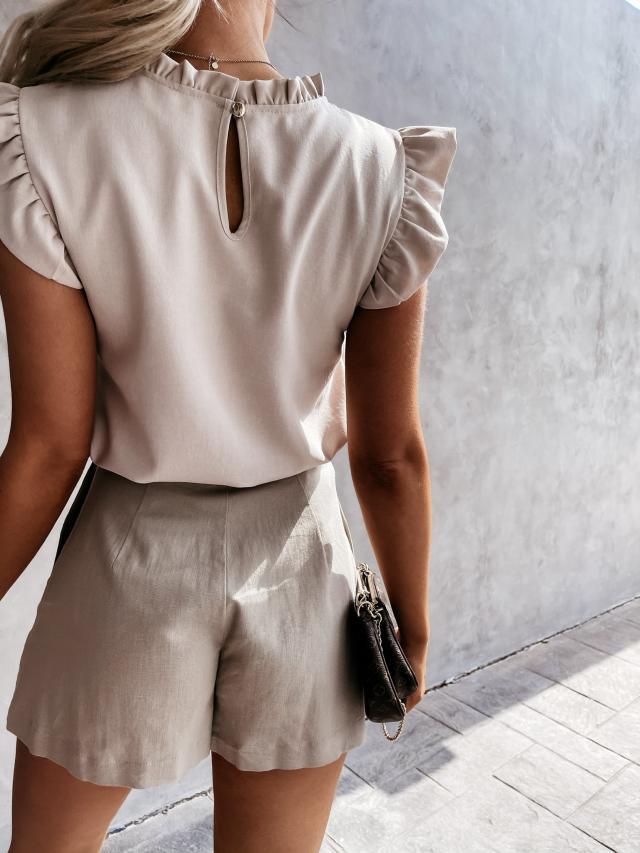 Parker Cotton Blend Ruffle Top