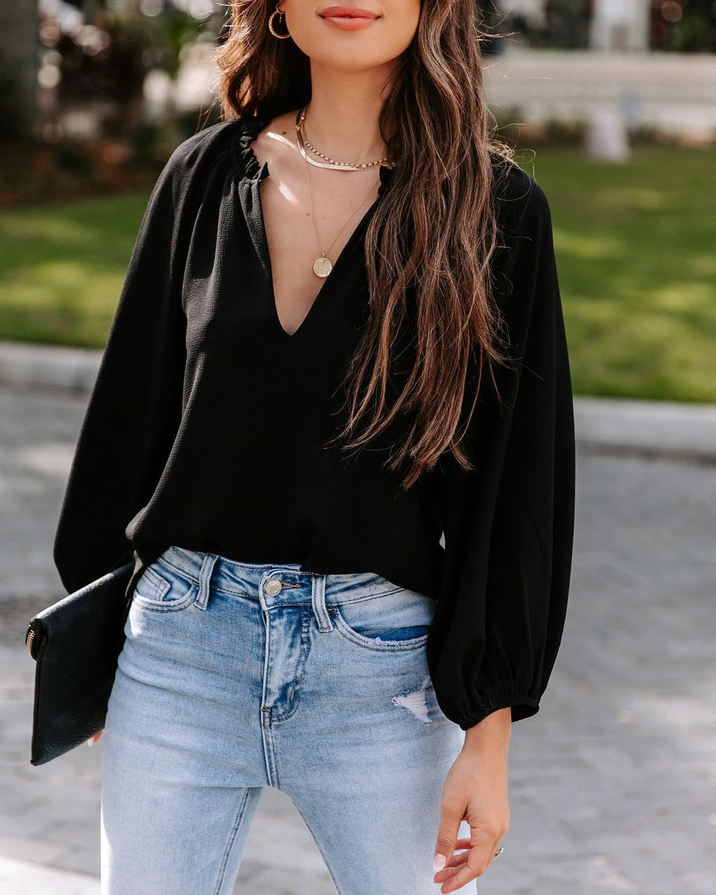 Sheer Bliss Peasant Blouse