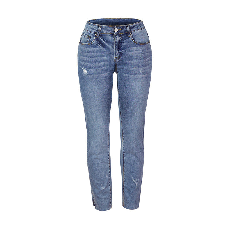 Vintage High Rise Straight Crop Denim