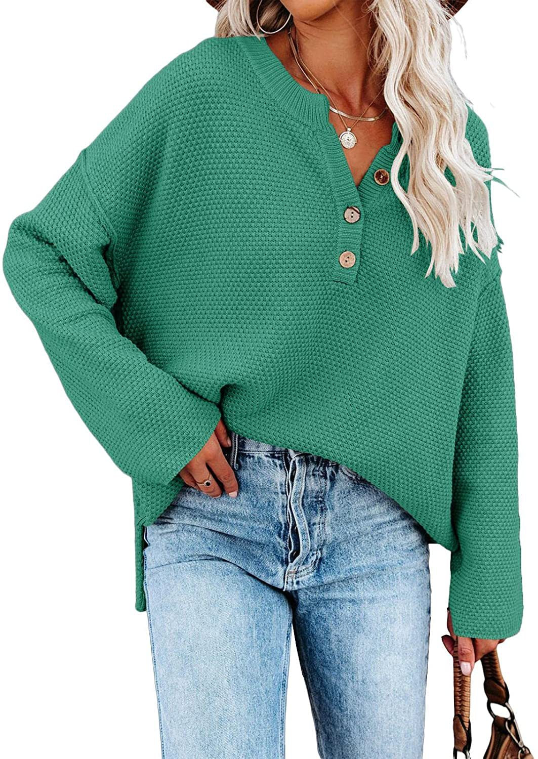 Rodney Cotton Henley Sweater - Camel