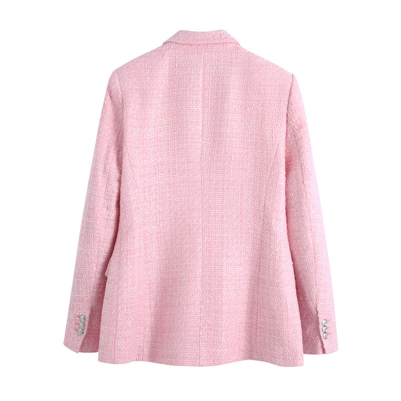 Limon Short Sleeve Cropped Tweed Blazer