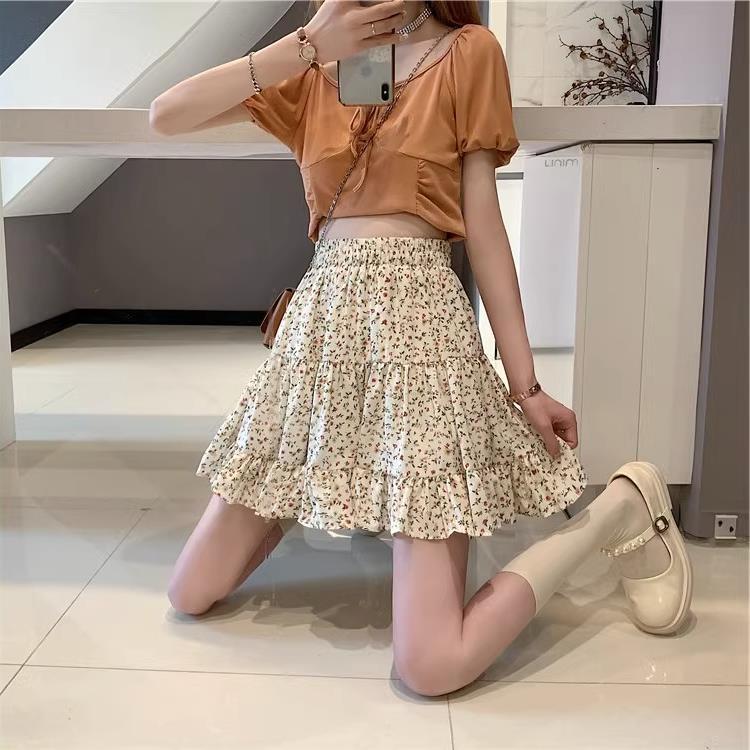 Orchard Floral Ruffle Mini Skirt