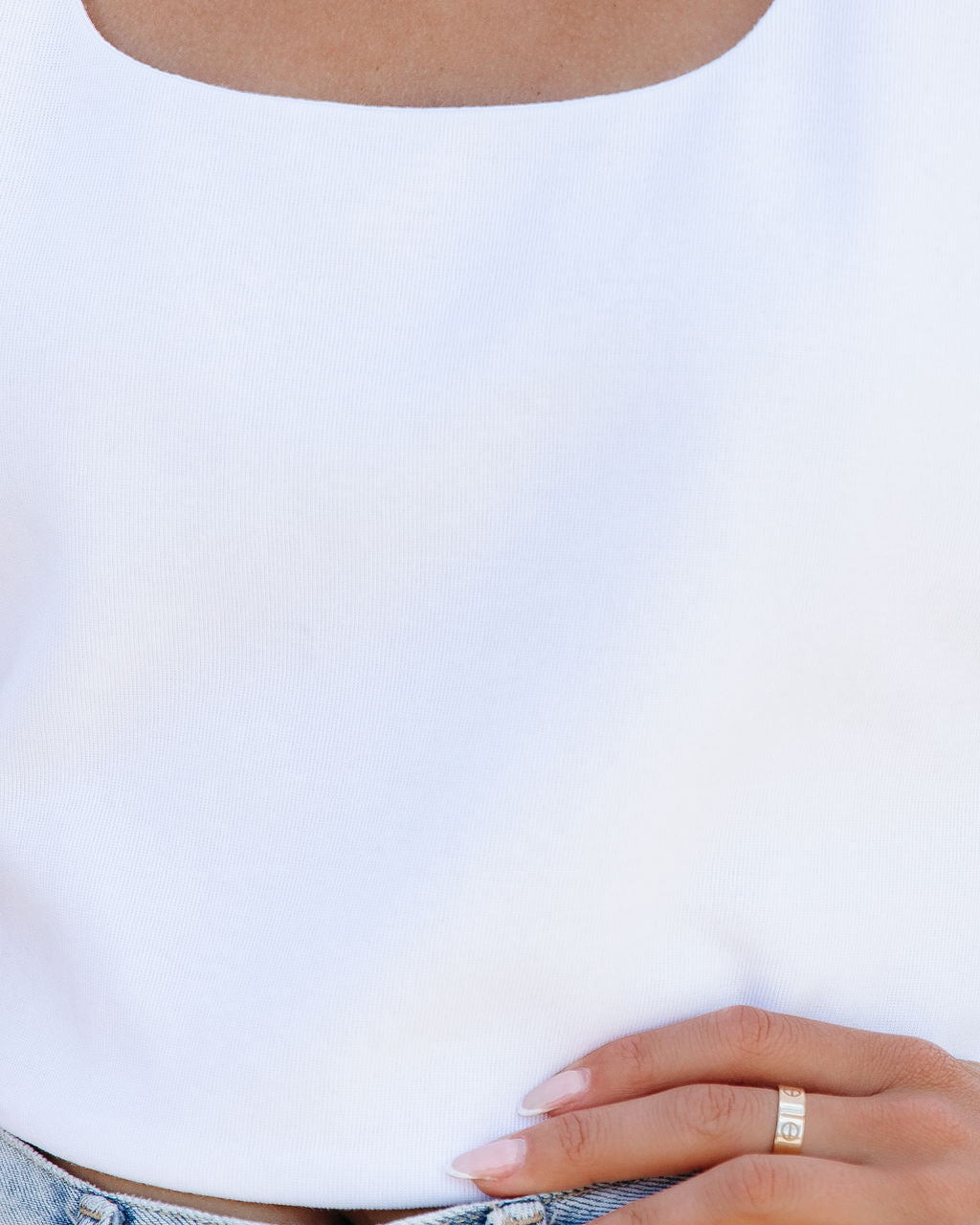 Ozella Cotton Puff Sleeve Crop Top