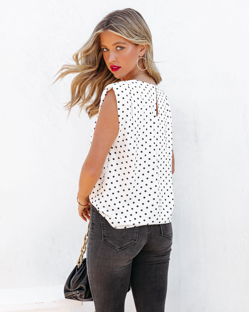 Perfection Padded Polka Dot Blouse