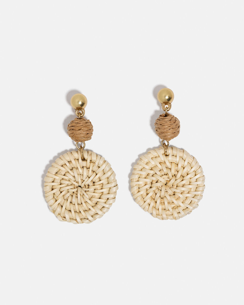Shashi - Poole Woven Straw Earrings