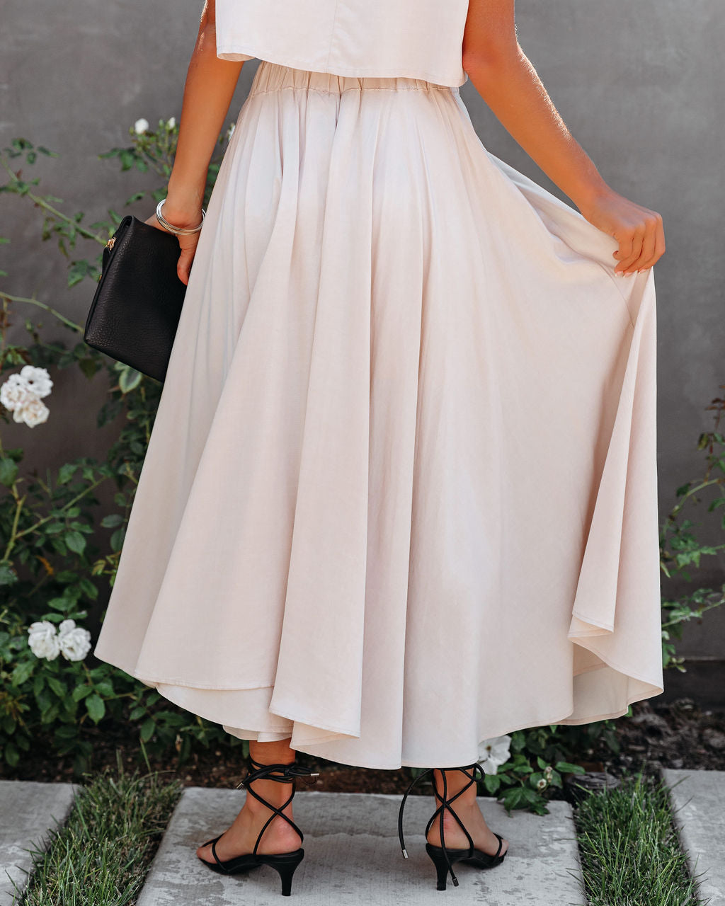 Sagebrush Pocketed Midi Skirt