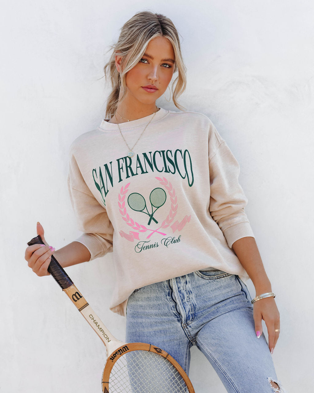 SF Tennis Club Cotton Blend Sweatshirt