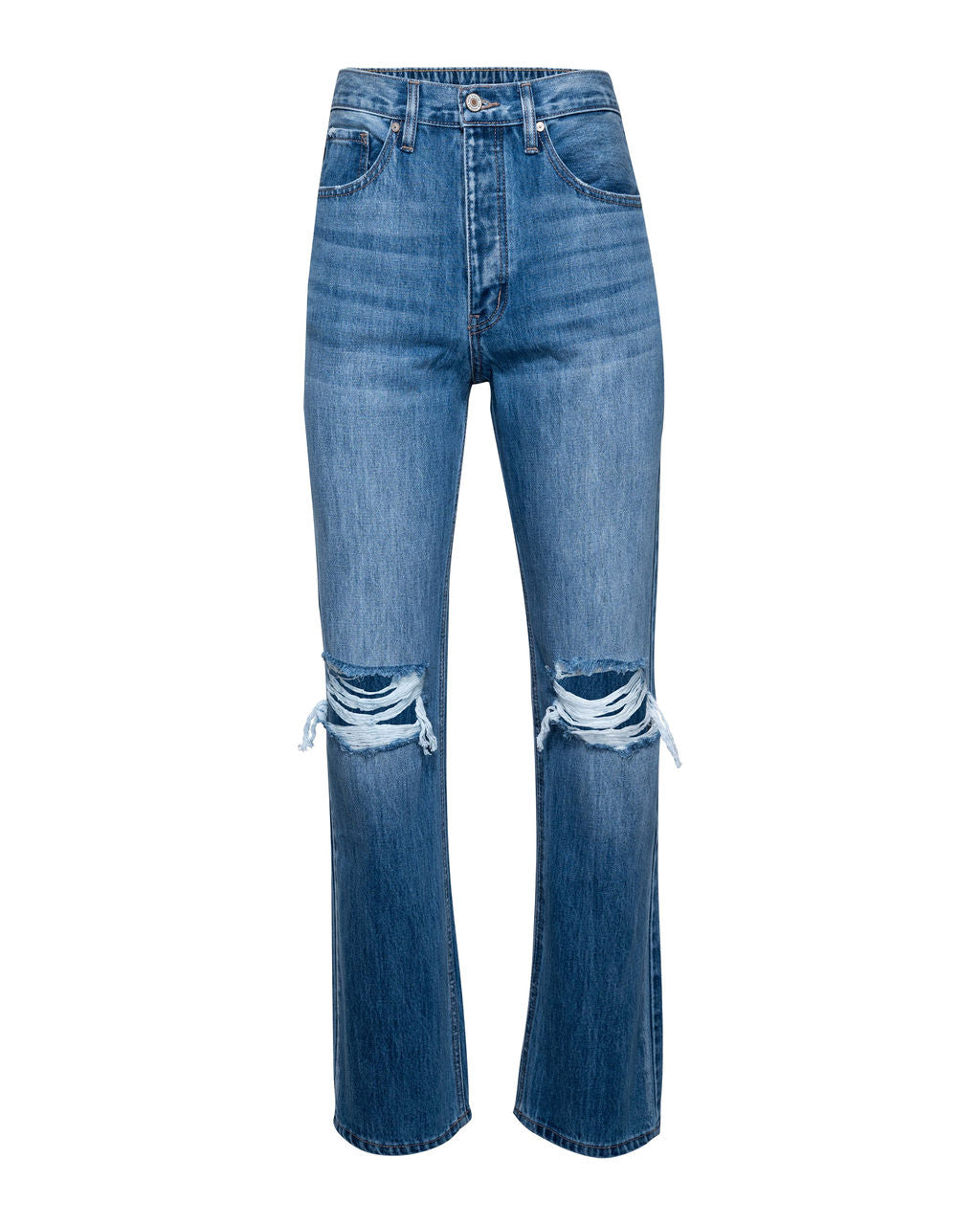 Shan High Rise 90'S Distressed Denim