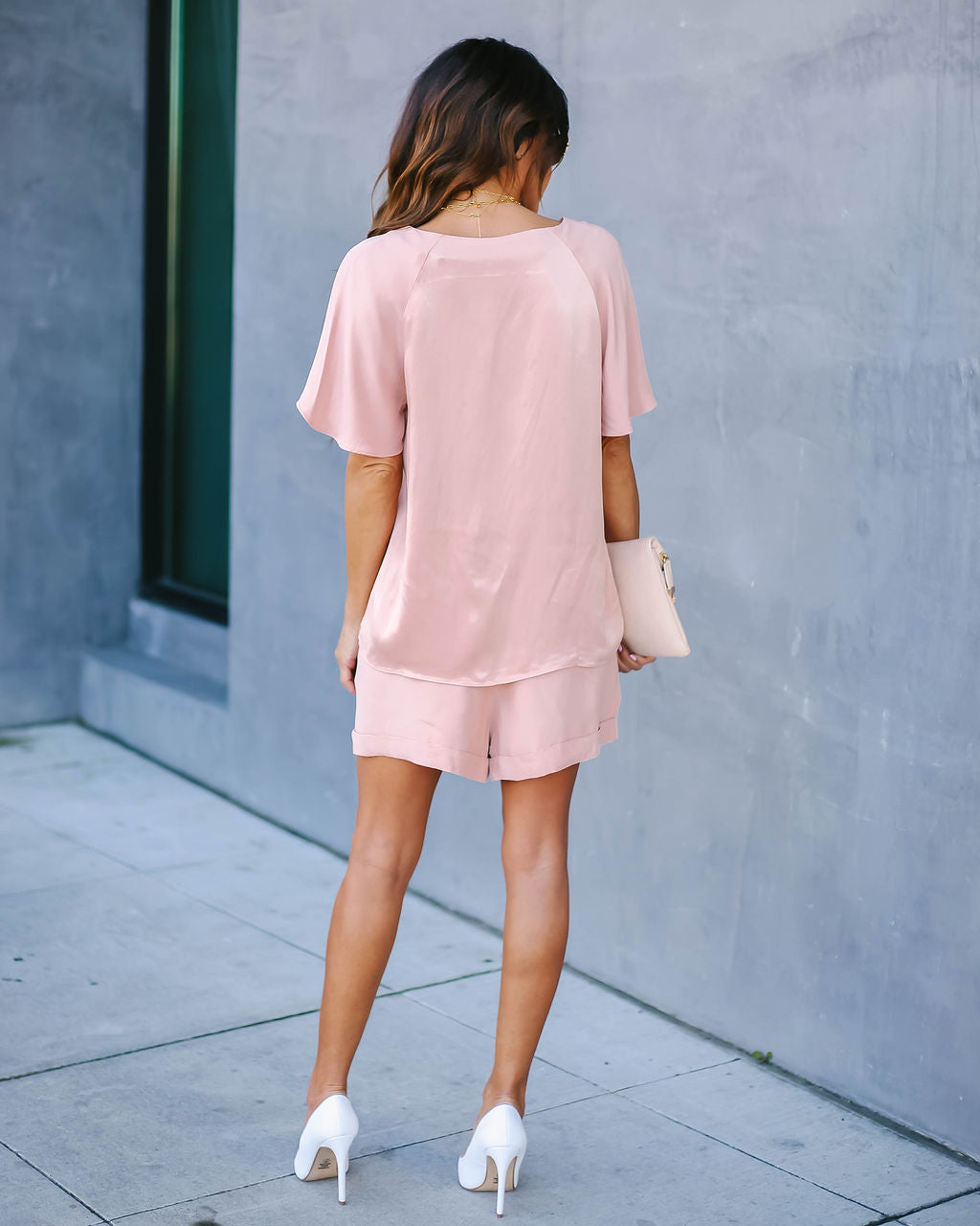 Gina Pocketed Button Front Pleated Shorts