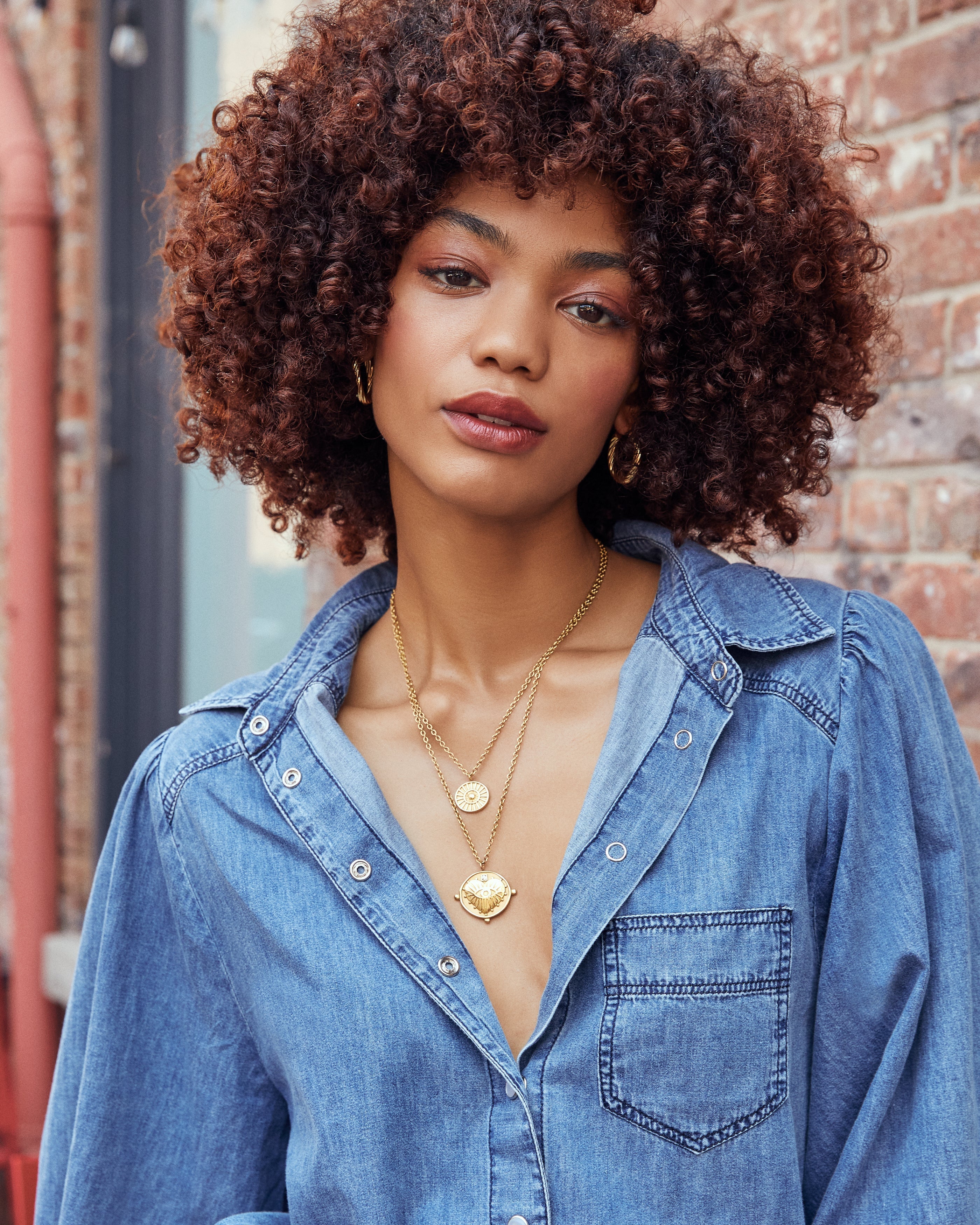 Murray Cotton Chambray Button Down Top