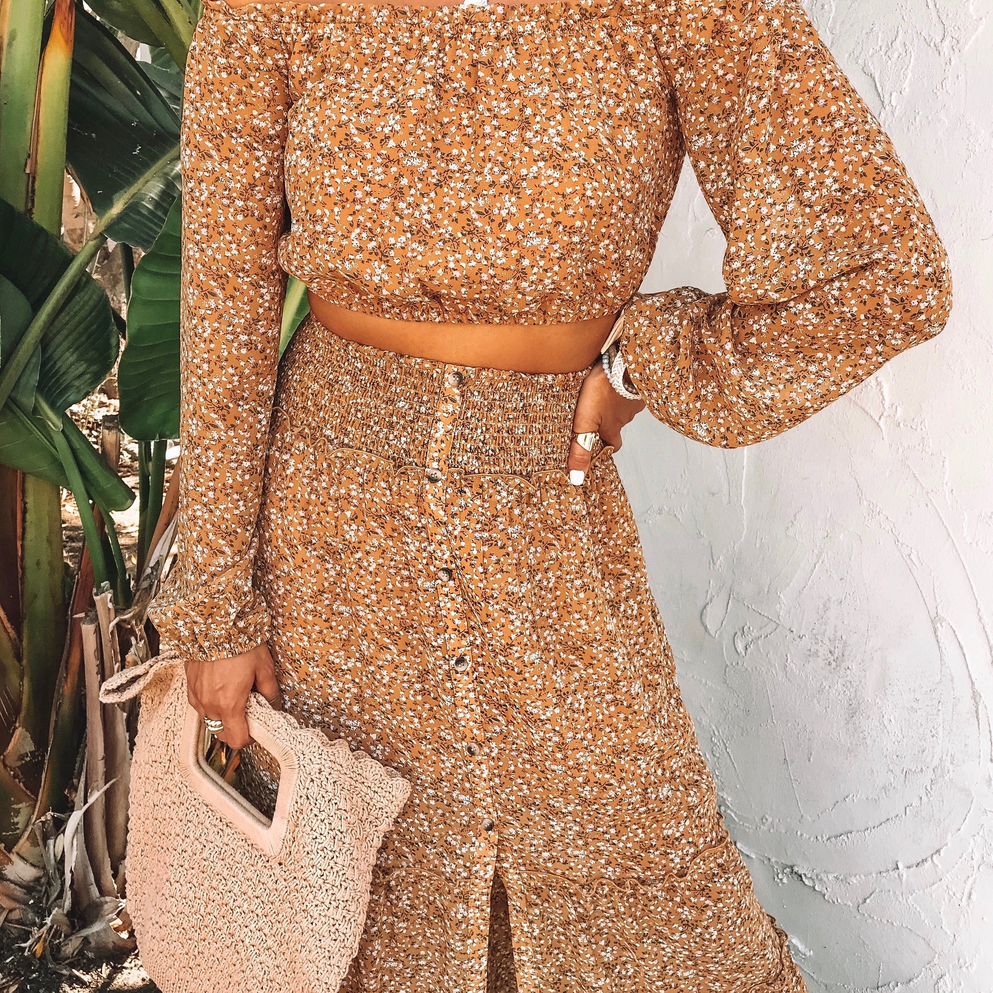 Saya Floral Off The Shoulder Crop Top