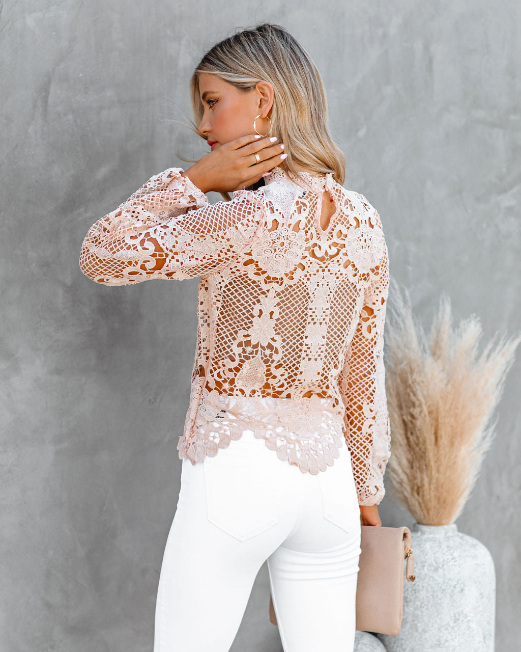 Vivid Visions Crochet Lace Blouse