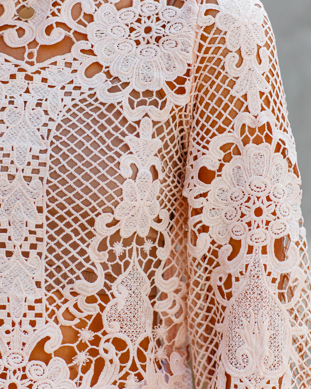 Vivid Visions Crochet Lace Blouse