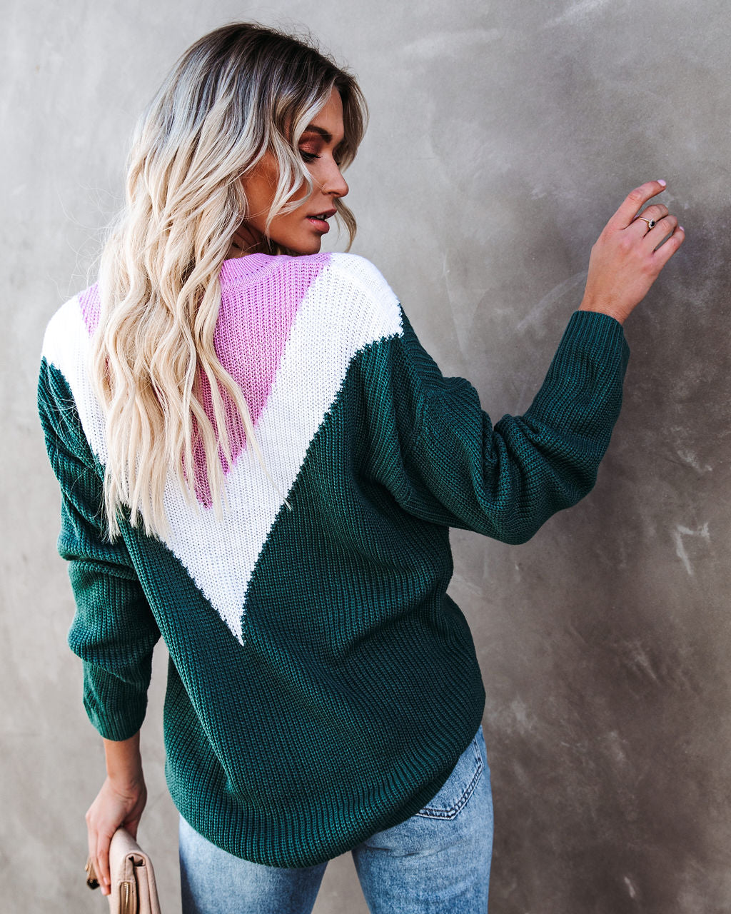 Flavor Of The Season Chevron Knit Sweater