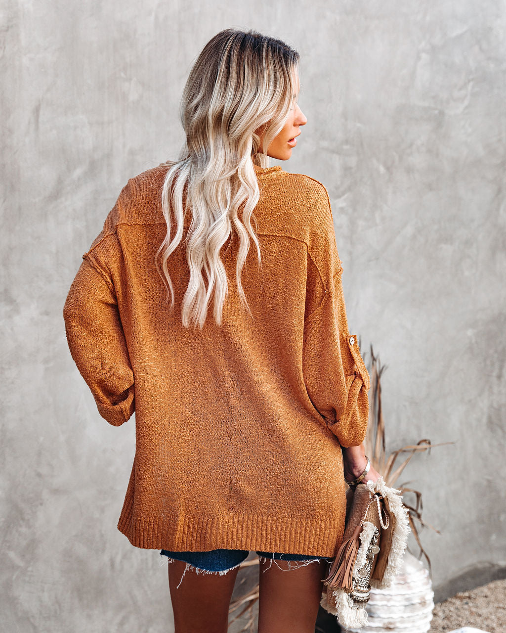 Float By Lightweight Henley Sweater - Sunflower