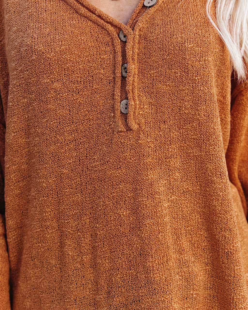 Float By Lightweight Henley Sweater - Sunflower